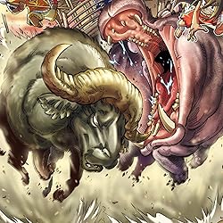 どっちが強い!?の人気壁紙画像 カバｖｓアフリカスイギュウ　超凶暴！体当たり決戦 