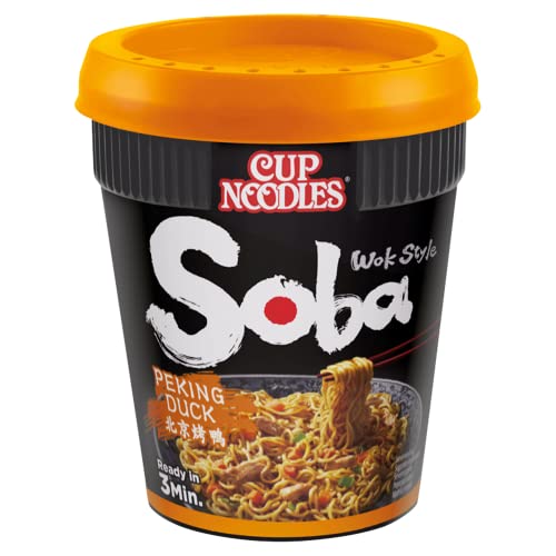 NISSIN Cup Noodles Soba Wok Style Peking Duck Flavour, 87 g (8-Pack)
