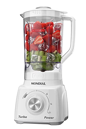 Liquidificador MONDIAL Turbo Power, 550W, 110V | Branco/Cinza, L-99 WG