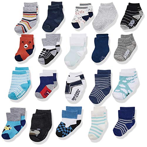 WAFUNNE Baby Boys Socks Wholesale 20 Pairs Baby Socks Cotton Boy 0-12 months