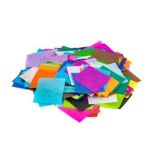 Hygloss Products Bleeding Tissue Paper Squares 1-Inch, 20 Assorted Colors for Arts & Crafts, DIY Projects, Scrapbooking, Greeting Cards, 480 Squares