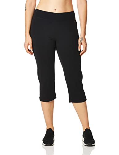 Danskin Women's Everyday Basic Capri, Black, Large