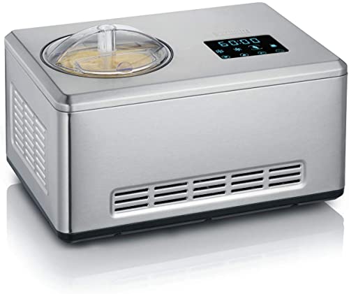 (-53%) SEVERIN 2-in-1 Eismaschine mit Joghurtfunktion, Eismaschine mit Kompressor für Eis, Sorbet und Frozen Joghurt, Joghurtbereiter mit "warm & cold"-Funktion, Edelstahl-gebürstet, EZ 7405