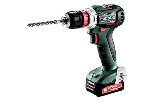 (-74%) Metabo Akku-Bohrschrauber PowerMaxx BS 12 BL Q (601039500) 12V 2x Li-Ion; Ladegerät SC 30; metaBOX 118, Art des Akkupacks: Li-Ion , Akkuspannung: 12 V, Akkukapazität: 2 x 2 Ah
