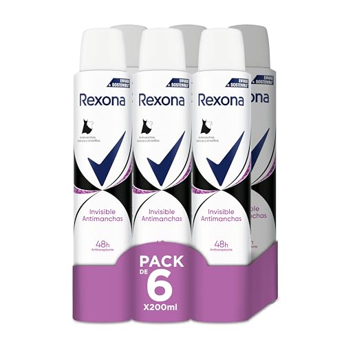 🔥 STARKER PREIS (-27%) Rexona Invisible Deosol Anti-Transpirant für Damen, Black&White, 200 ml, 6 Stück
