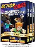 Action Comics Boxset The Minecraft Adventures Of Steve And Alex The Night Monsters Complete Boxset Edition Parts 1 2 3 Minecraft Steve And Alex Adventures Boxset Series English Edition