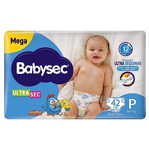 Fraldas Babysec Ultrasec Galinha Pintadinha, P, 42 Unidades