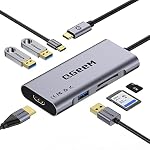 Hub USB-C 7 em 1 QGeeM — HDMI 4K, 3x USB 3.0, Leitor SD, PD 100W, Alumínio
