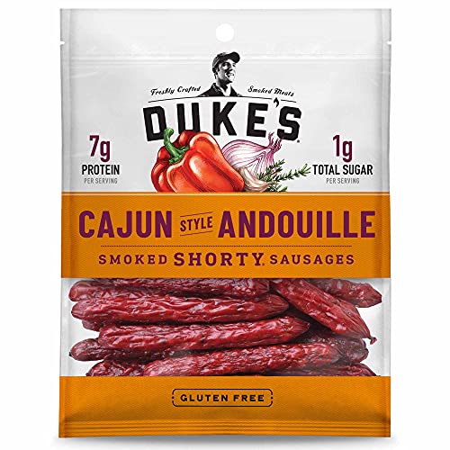 Duke's Pork Cajun Andouille Smoked Shorty Sausages, 7g Protein Per Serving, 5 oz.