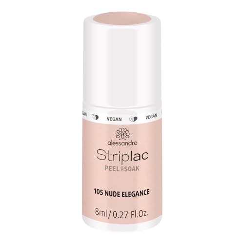 🔥 STARKER PREIS (-39%) alessandro Striplac UV-Nagellack Nude Elegance – Schonend und langanhaltend – Einfache Entfernung dank Peel-Off-Technologie – Vegan und tierversuchsfrei – 8 ml
