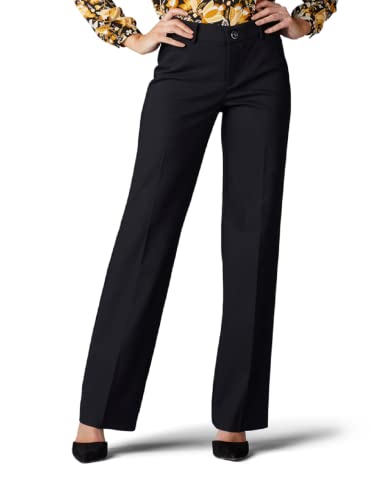 Lee Women's Ultra Lux Comfort with Flex Motion Trouser Pant Black 12 Medium