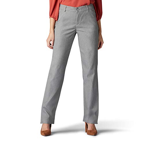 Wrinkle Free Relaxed Fit Straight Leg Pant, 14, Ash Heather