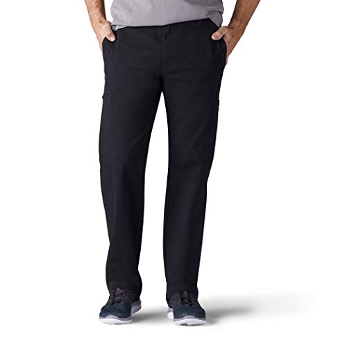 Lee Men's Big & Tall Extreme Motion Canvas Cargo Pant Black 54W x 30L