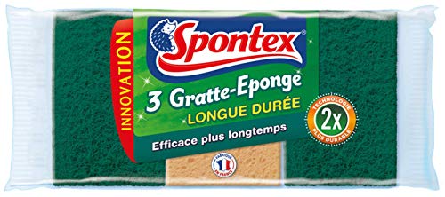 Spontex 3 Long-Lasting Sponge Scrapers - Available on Warehouse - Count on 15 February 2019