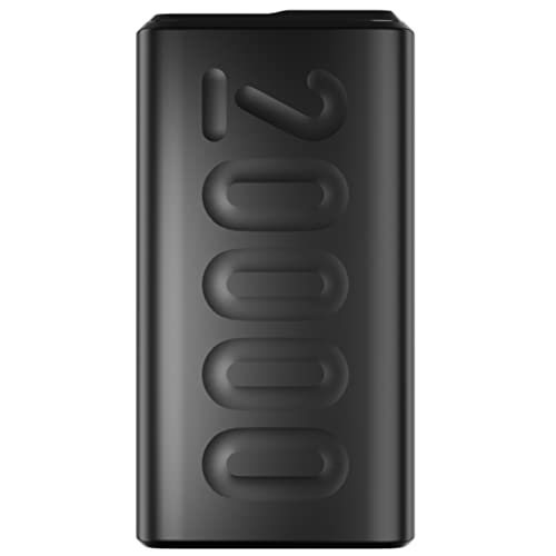 Ambrane 20000mAh Powerbank with in-Build Type C Cable, 22.5W Fast Charging, USB & Type C Output, Power Delivery, Quick Charge for iPhone, Android Mobi