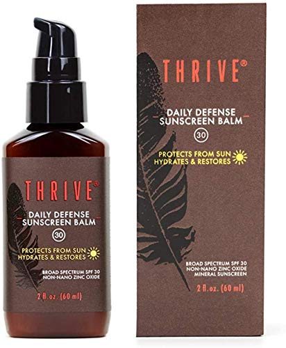 Thrive Natural Care Mineral Face Sunscreen SPF 30 - Daily Sunscreen for Face, No White Cast, Non-Nano Zinc Oxide - Lightweight Moisturizer Broad-Spectrum Protection - Vegan, 2 Fl Oz