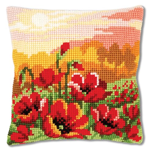 Cross Stitch Cushion Kit Poppy Meadow