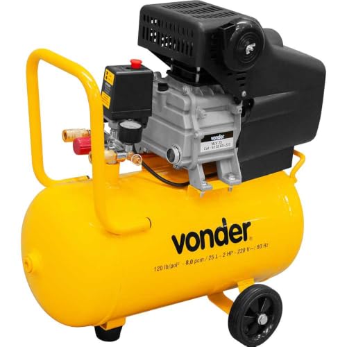 Motocompressor De Ar, 8,0 Pcm, 25 Litros, 220 V~, Mcv 25 Vonder.