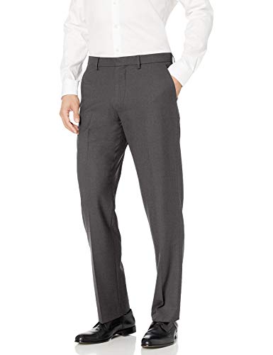 Amazon Essentials Men's Classic-Fit Wrinkle-Resistant Stretch Dress Pants, Charcoal, 38W x 34L