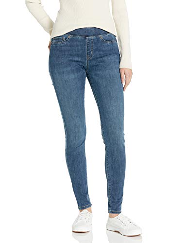 Amazon Essentials Women's Mid-Rise Stretch Pull-On Jegging - Discontinued Colors, Medium Wash, 14 Long