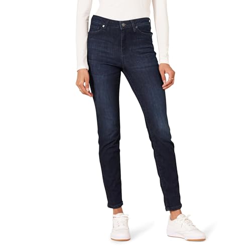 Amazon Essentials Women's Mid-Rise Stretchy Skinny Jeans - Discontinued Colors, Dark Wash, 12