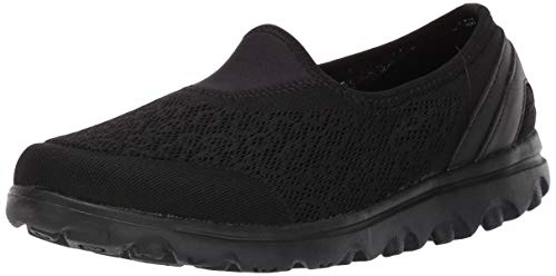 Propét Propet Women's Travelactiv Slip-On Sneaker, All Black, 5 Medium US