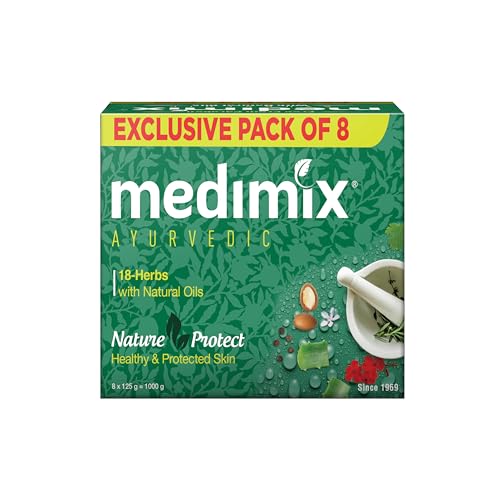 Medimix Ayurvedic Classic 18 Herbs Soap, 125 g (Pack of 8)