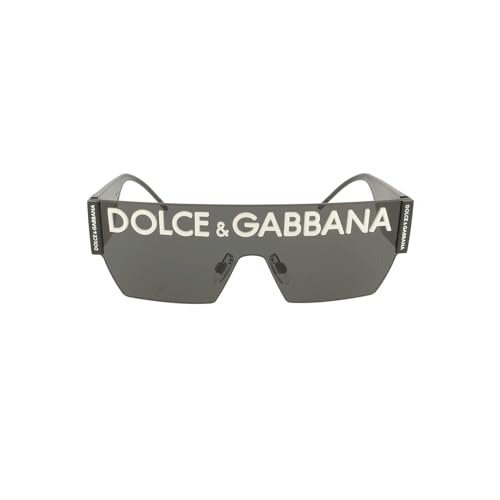 Óculos de sol Dolce & Gabbana DG 2233 01/87 Preto Metal Quadrado Lente Gradiente Cinza