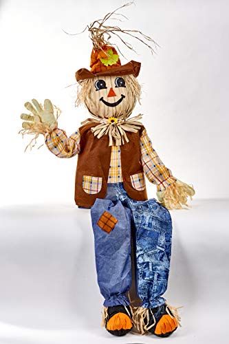 WORTH IMPORTS 60" Life Size Harvest Sitting Scarecrow