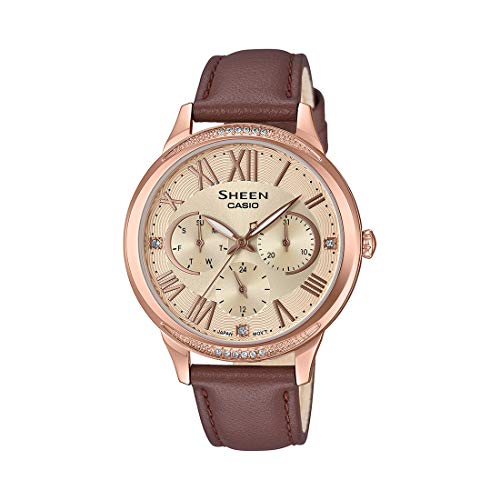 Casio Analog Rose Gold Dial Women's Watch-SHE-3058PGL-9AUDF (SX255)