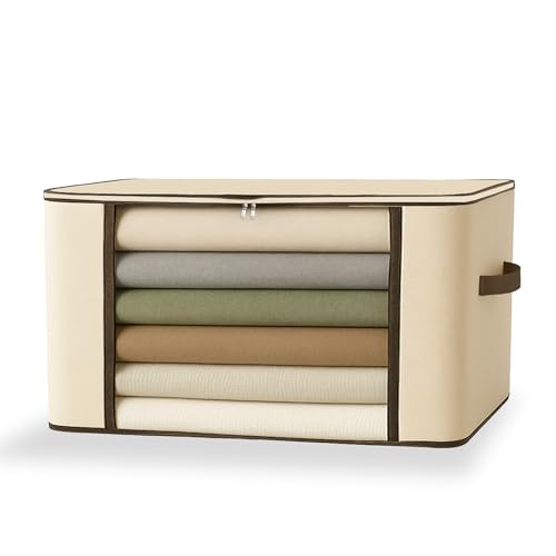 Organizador Multiuso De Guarda Roupa, Camisetas, Calças, Roupa de Cama Marfim 60x45x30cm VB HOME