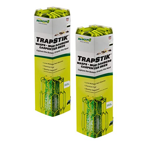 RESCUE! VisiLure® TrapStik for Wasps, Mud Daubers, Carpenter Bees – 2 Pack