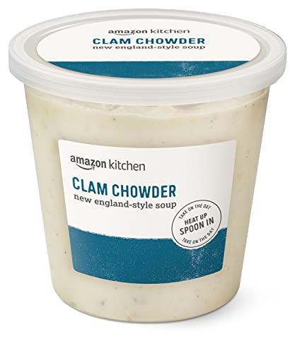 Amazon Kitchen, Clam Chowder New England-Style Soup, 24 oz