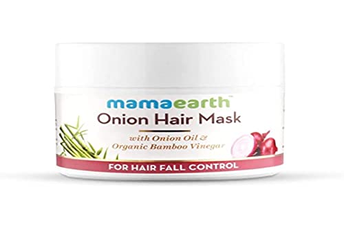 Mamaearth Onion Hair Mask - 200 g | With Onion Oil and Organic Bamboo Vinegar | For Hair Fall Control | Reduces Hair Fall | Repairs Damaged Hair