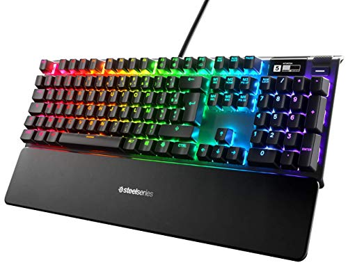(-30%) SteelSeries Apex 7 - Mechanische Gaming-Tastatur – OLED Smart Display – Rot Schalter – Französisches (AZERTY) Layout - Standard