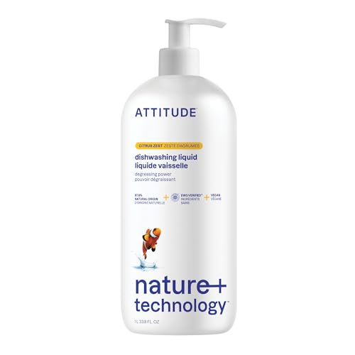 Attitude Dish Soap Ewg Verified Plant Based And Vegan Dishwashing