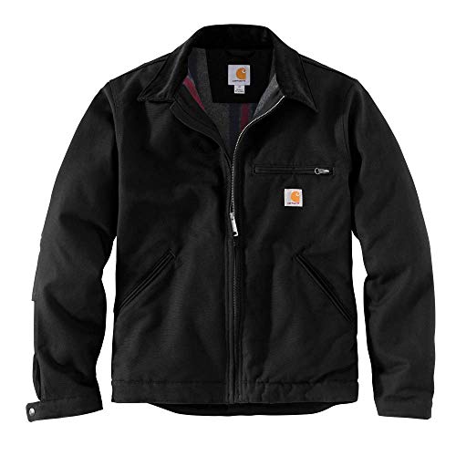 (-42%) Carhartt, Herren, Detroit Lockere Jacke aus Segelleinen mit Deckenfutter, Schwarz, M