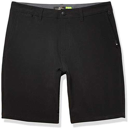 Quiksilver Men's Union Amphibian Hybrid 20 INCH Outseam Water Friendly Short, Black Solid, 32