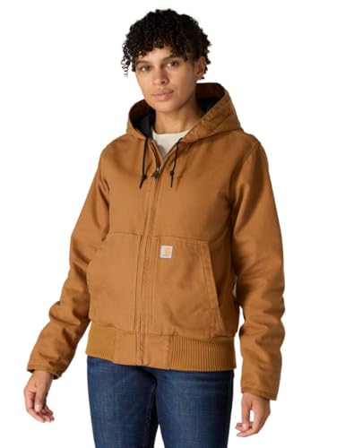 Carhartt Women's Active Jacket WJ130 (Regular and Plus Sizes) Outerwear, -Carhartt Brown, Large