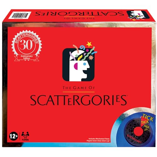 Winning Moves Scattergories 30th Anniversary Edition with Electronic Timer Games USA, Timeless Family Game Enjoyed by Millions for Ages 12 and up, 2-6 Players (1229)