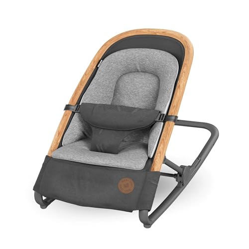 (-42%) Maxi-Cosi Kori 2-in-1-Babywippe, 0–6 Monate, bis 9 kg, Baby Bouncer, 3 mit einer Hand einstellbare Liegepositionen, leicht & kompakt, Easy-in-Gurt, Kissen für Neugeborene, Essential Graphite