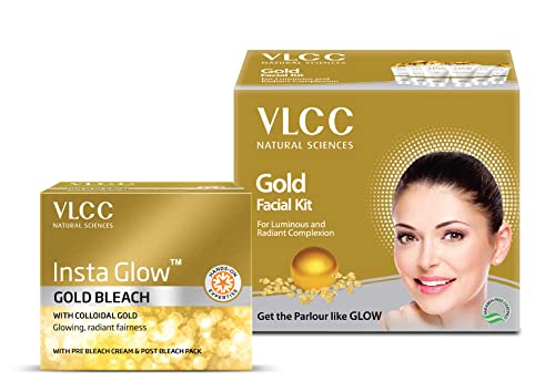 VLCC Gold Facial Kit (60 g) with Free Gold Bleach, 30 g VLCC Gold Facial Kit (60 g) with Free Gold Bleach, 30 g