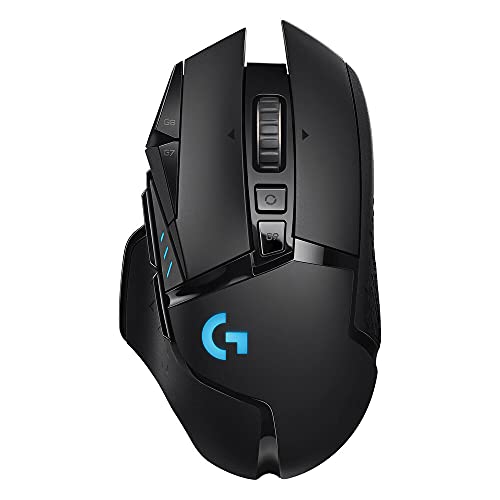 Logitech G502 Lightspeed Wireless Gaming Mouse, 25K Sensor, PowerPlay Compatible, RGB, Adjustable Weights, 11 Programmable Buttons, Long Battery Life,