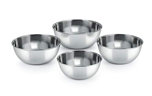 Neelam Stainless Steel 5.5, 22 Gauge Prem 200 ml Vati, Set of 6, Dinner Bowl Katori Serving Vati, Durable Quality, Elegant, Perfect for Serving Snacks