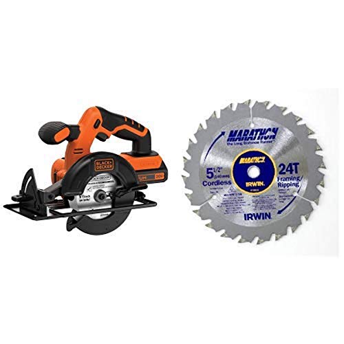 BLACK+DECKER BDCCS20C 20V MAX 5-1/2" Circular Saw with Battery