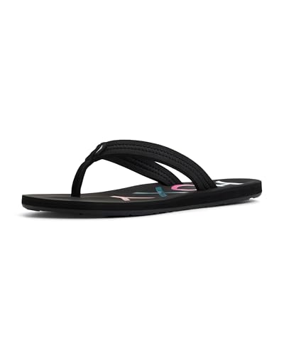 Roxy Women's Vista Flip Flop Sandal, Black, 8