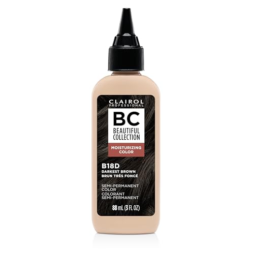 Clairol Professional Beautiful Collection Hair Color, 18D Darkest Brown, 3 oz. - Packaging May Vary