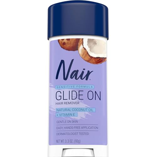 Nair Hair Remover Sensitive Formula Glide On Depilatory Cream 3.3 oz