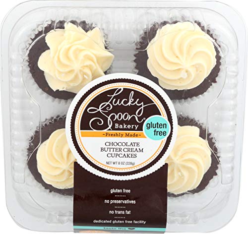 Lucky Spoon Cupcake Bakery Chocolate Butter Cream Cupcake, FROZEN