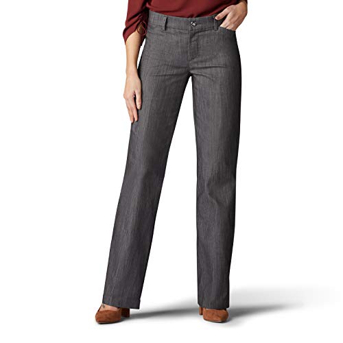 Lee Women's Ultra Lux Comfort with Flex Motion Trouser Pant Carbon Rinse 14 Medium